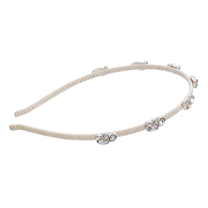 Lc Lauren Conrad Stone Cluster Wrapped Headband, Women's, Grey