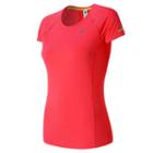 Women's New Balance Nb Ice Running Tee, Size: Medium, Light Pink