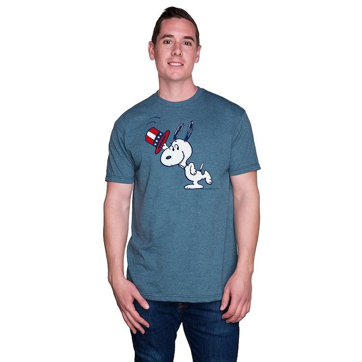 Men's Peanuts Snoopy Patriotic Tee, Size: Xl, Blue (navy)