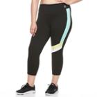 Plus Size Fila Sport&reg; Cross Stripe Crop Pants, Women's, Size: 3xl, Black