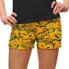 Women's Loudmouth Yellow Abstract Chicken Print Golf Short, Size: 6, Gold
