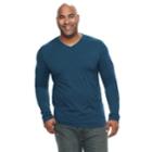 Big & Tall Apt. 9&reg; Premier Flex Classic-fit Stretch V-neck Tee, Men's, Size: Xl Tall, Dark Blue