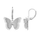 Lc Lauren Conrad Openwork Filigree Butterfly Drop Earrings, Women's, Silver