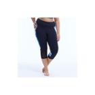 Plus Size Marika Curves Tie-dye High-waisted Tummy Control Capri Leggings, Women's, Size: 1xl, Light Blue