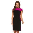 Women's Chaps Colorblock Sheath Dress, Size: Xl, Black