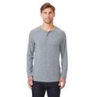Men's Heat Keep Classic-fit Performance Henley, Size: Large, Dark Grey