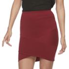 Juniors' Joe B Ribbed Tulip Hem Skirt, Teens, Size: Large, Dark Red