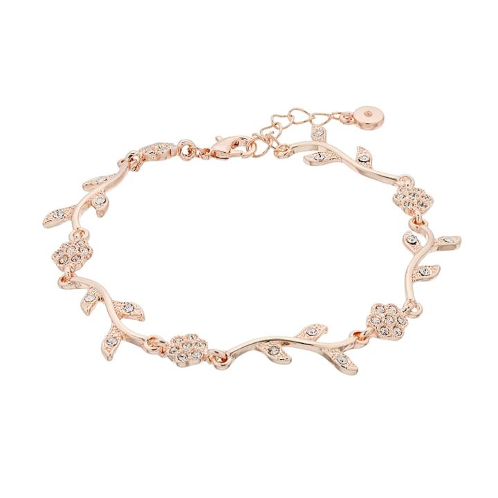 Lc Lauren Conrad Rose Gold Vine & Flower Bracelet, Women's, Pink