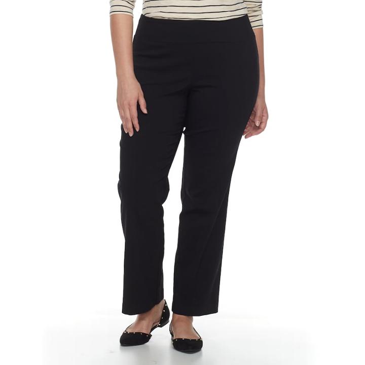 Plus Size Apt. 9&reg; Pull-on Millennium Bootcut Pants, Women's, Size: 0x, Black