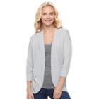 Juniors' My Michelle Cocoon Cardigan, Teens, Size: Small, Grey