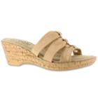 Tuscany By Easy Street Andrea Women's Wedge Sandals, Size: Medium (7), Natural