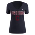 Women's Nike Cleveland Indians Local Hunt Tee, Size: Medium, Blue (navy)
