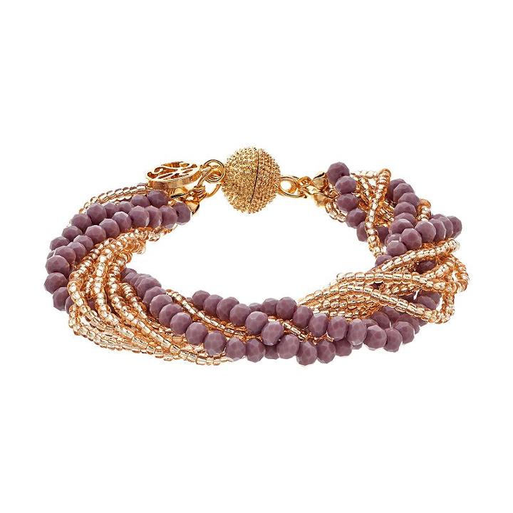 Gs By Gemma Simone Earth Goddess Collection Bead Multistrand Bracelet, Women's, Size: 8, Purple