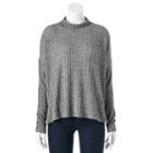 Women's Juicy Couture Ribbed Mockneck Sweater, Size: Xs, Med Grey