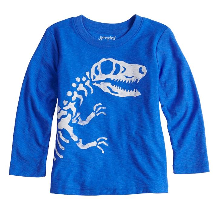 Toddler Boy Jumping Beans&reg; Dinosaur Bones Slubbed Graphic Tee, Size: 3t, Med Blue
