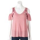 Women's Sonoma Goods For Life&trade; Cold-shoulder Tee, Size: Small, Light Red