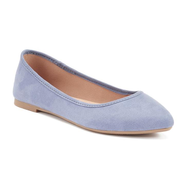So&reg; Hitide Women's Pointed Toe Flats, Size: Medium (9.5), Blue