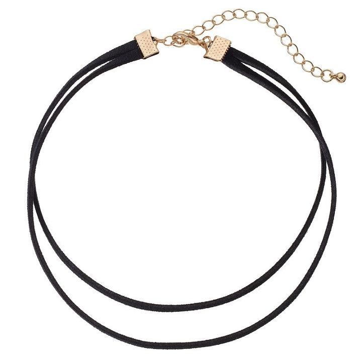 Apt. 9&reg; Double Strand Faux Suede Cord Choker Necklace, Women's, Oxford