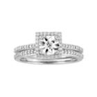 Stella Grace 10k White Gold 1/4 Carat T.w. Diamond Square Halo Ring, Women's, Size: 8