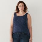 Plus Size Sonoma Goods For Life&trade; Layering Tank, Women's, Size: 3xl, Dark Blue