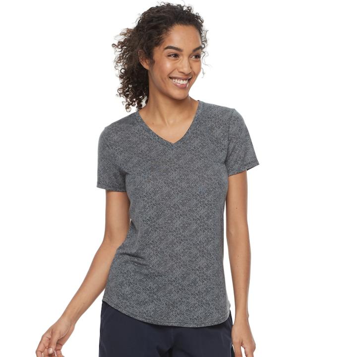 Women's Tek Gear&reg; Short Sleeve Tee, Size: S Tall, Dark Grey
