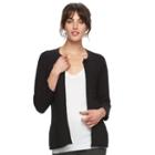 Women's Elle&trade; Peplum Cardigan, Size: Xl, Black
