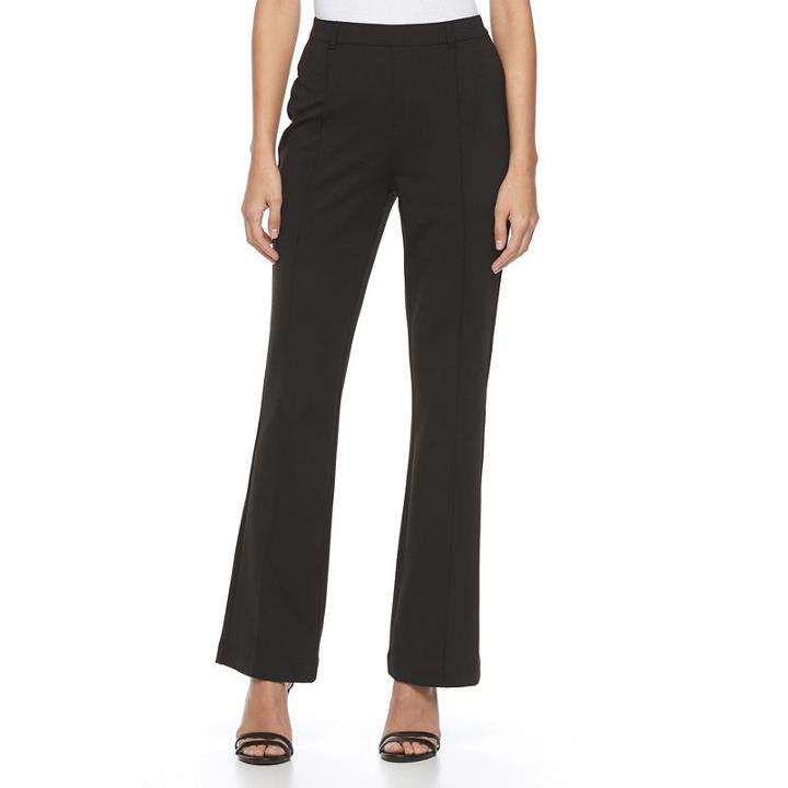 Women's Dana Buchman Flare Ponte Pants, Size: Small, Black
