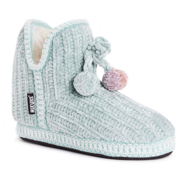 Women's Muk Luks Amira Bootie Slippers, Size: Small, Lt Green