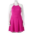 Juniors' Plus Size So&reg; Textured Halter Dress, Girl's, Size: 3xl, Brt Purple