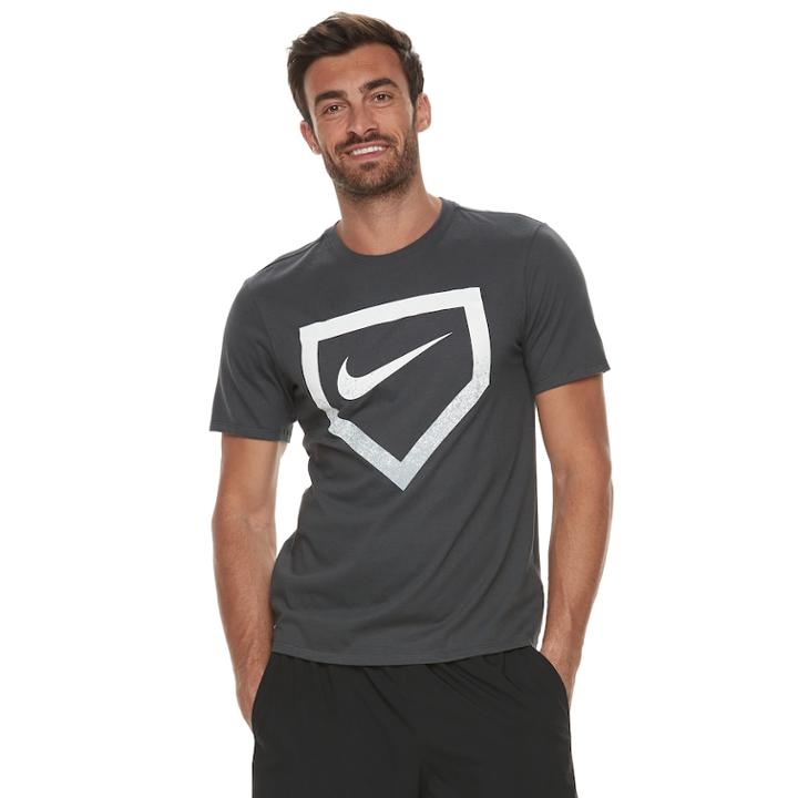 Men's Nike Home Plate Tee, Size: Xl, Grey