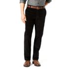 Men's Dockers Pacific Straight-fit Washed Khaki Stretch Corduroy Pants, Size: 30x30, Black