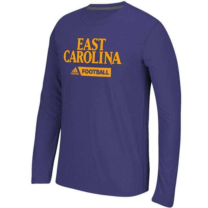 Men's Adidas East Carolina Pirates Sideline Gridiron Tee, Size: Xxl, Ecu Purple