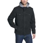 Men's Levi's&reg; Hooded Military Trucker Jacket, Size: Large, Black