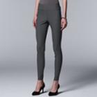 Women's Simply Vera Vera Wang Everyday Luxury Modern Twill Skinny Pants, Size: Xl, Grey (charcoal)