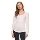 Juniors' So&reg; Thermal Crewneck Tee, Girl's, Size: Xl, Light Pink