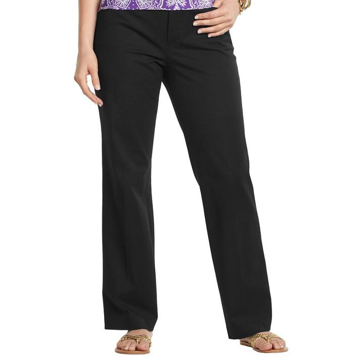 Plus Size Chaps Straight-leg Dress Pants, Women's, Size: 16w Petite, Black
