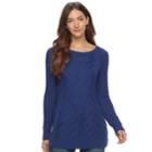 Women's Sonoma Goods For Life&trade; Lattice Sweater, Size: Medium, Dark Blue