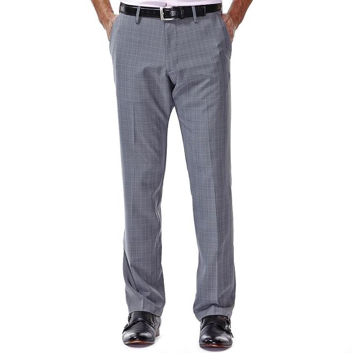 Men's Haggar&reg; Straight-fit Performance Flex-waist Pants, Size: 32x29, Light Grey