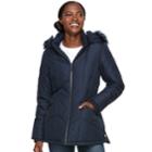 Women's D.e.t.a.i.l.s Hooded Quilted Jacket, Size: Medium, Blue