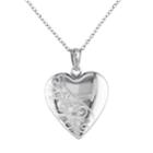 Stella Grace Sterling Silver Filigree Heart Locket Necklace, Women's, Size: 18, White
