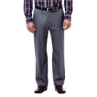 Men's Haggar Expandomatic Stretch Classic-fit Comfort Compression Waist Pants, Size: 40x29, Dark Grey