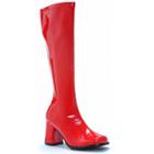 Adult Size 7 Red Patent Knee-high Gogo Costume Boots