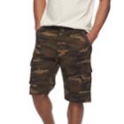 Men's Rawx Regular-fit Belted Cargo Shorts, Size: 32, Med Brown