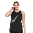 Plus Size Nike Dry Training Swoosh Graphic Tank, Women's, Size: 2xl, Grey (charcoal)