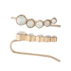 Lc Lauren Conrad Opaque Simulated Crystal Nickel Free Climber Earrings, Women's, White