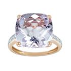 14k Rose Gold Pink Amethyst And Diamond Accent Ring, Women's, Size: 8
