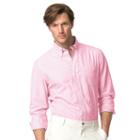 Men's Chaps Classic-fit Striped Easy-care Poplin Button-down Shirt, Size: Medium, Red