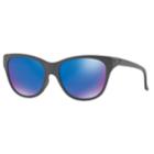 Oakley Hold Out Oo9357 55mm Cat-eye Sapphire Iridium Polarized Mirror Sunglasses, Women's, Dark Grey