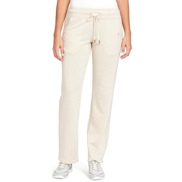 Women's Gloria Vanderbilt Slim Bootcut French Terry Sweatpants, Size: Small, Lt Beige