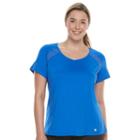 Plus Size Tek Gear&reg; V-neck Performance Base Layer Tee, Women's, Size: 3xl, Blue (navy)
